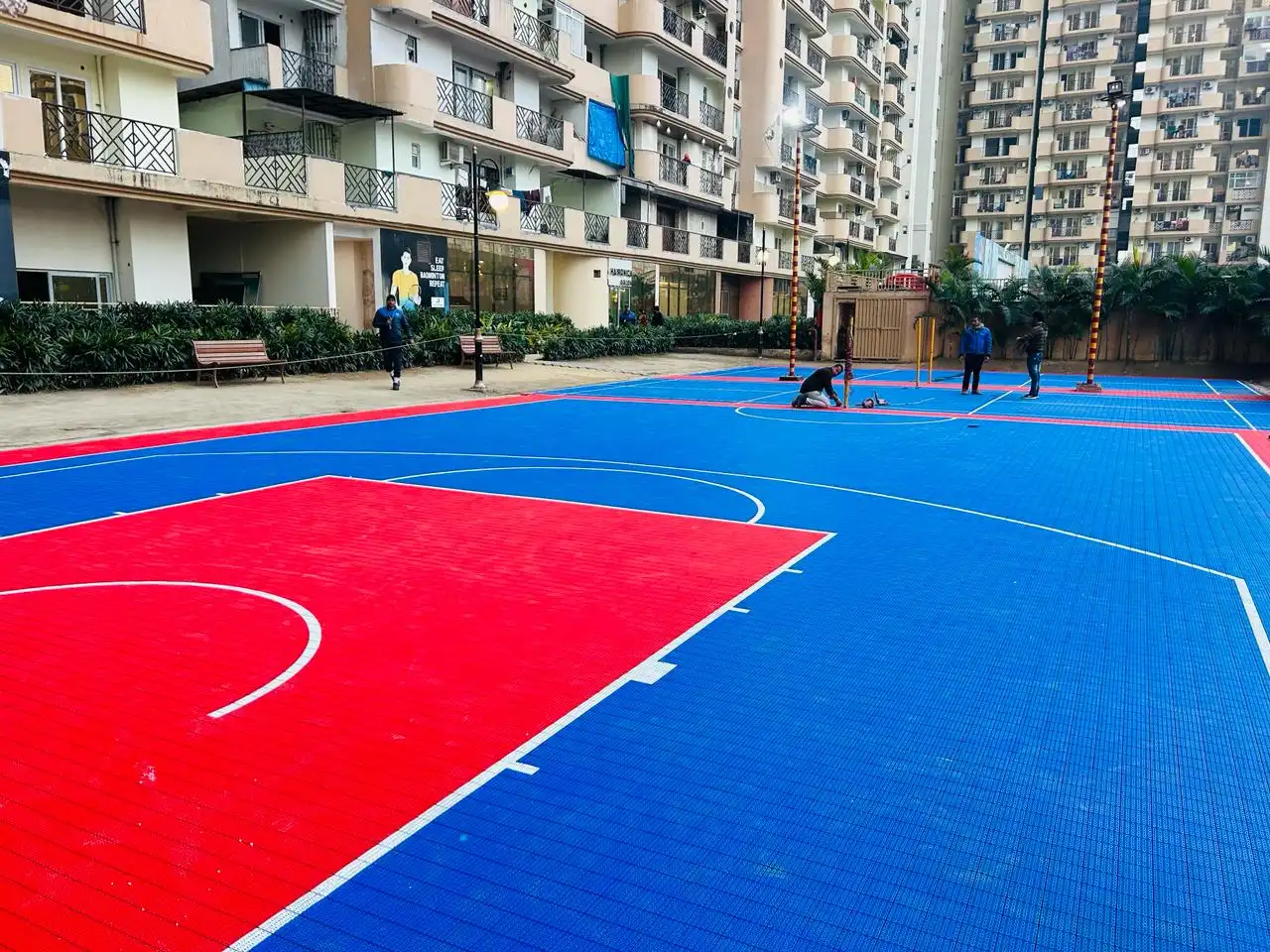 Sports court project completed by HM Sports